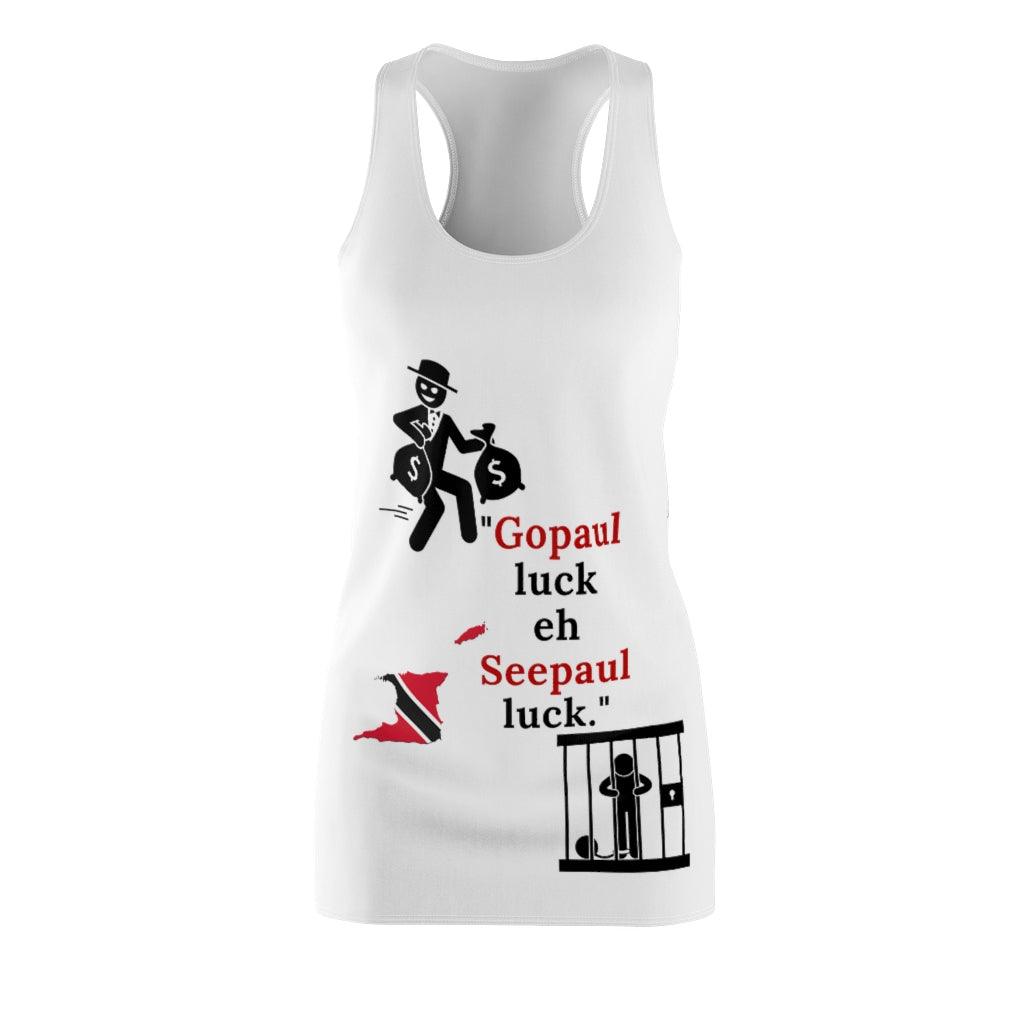 Trini Sayings inspired by Endurance: Women's Cut & Sew Racerback Dress - Aprilathomas