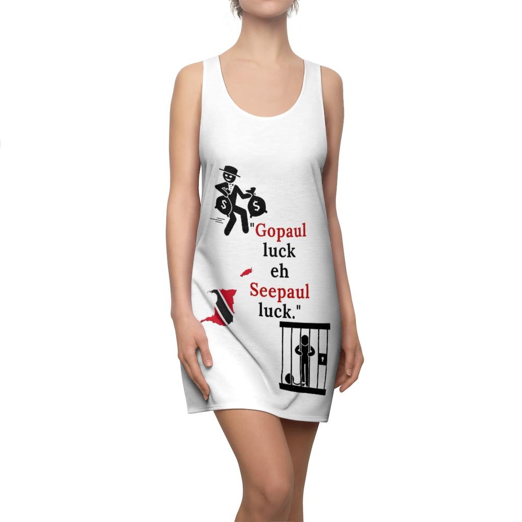 Trini Sayings inspired by Endurance: Women's Cut & Sew Racerback Dress - Aprilathomas