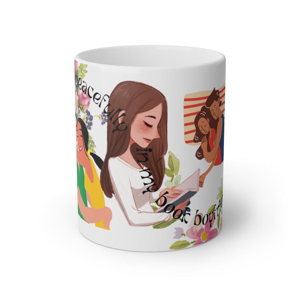 Book Boyfriend White Mug, 11oz - Aprilathomas